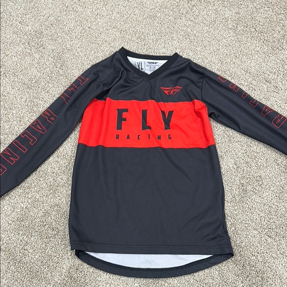 Kids Black and Red Long Sleeve Shirt